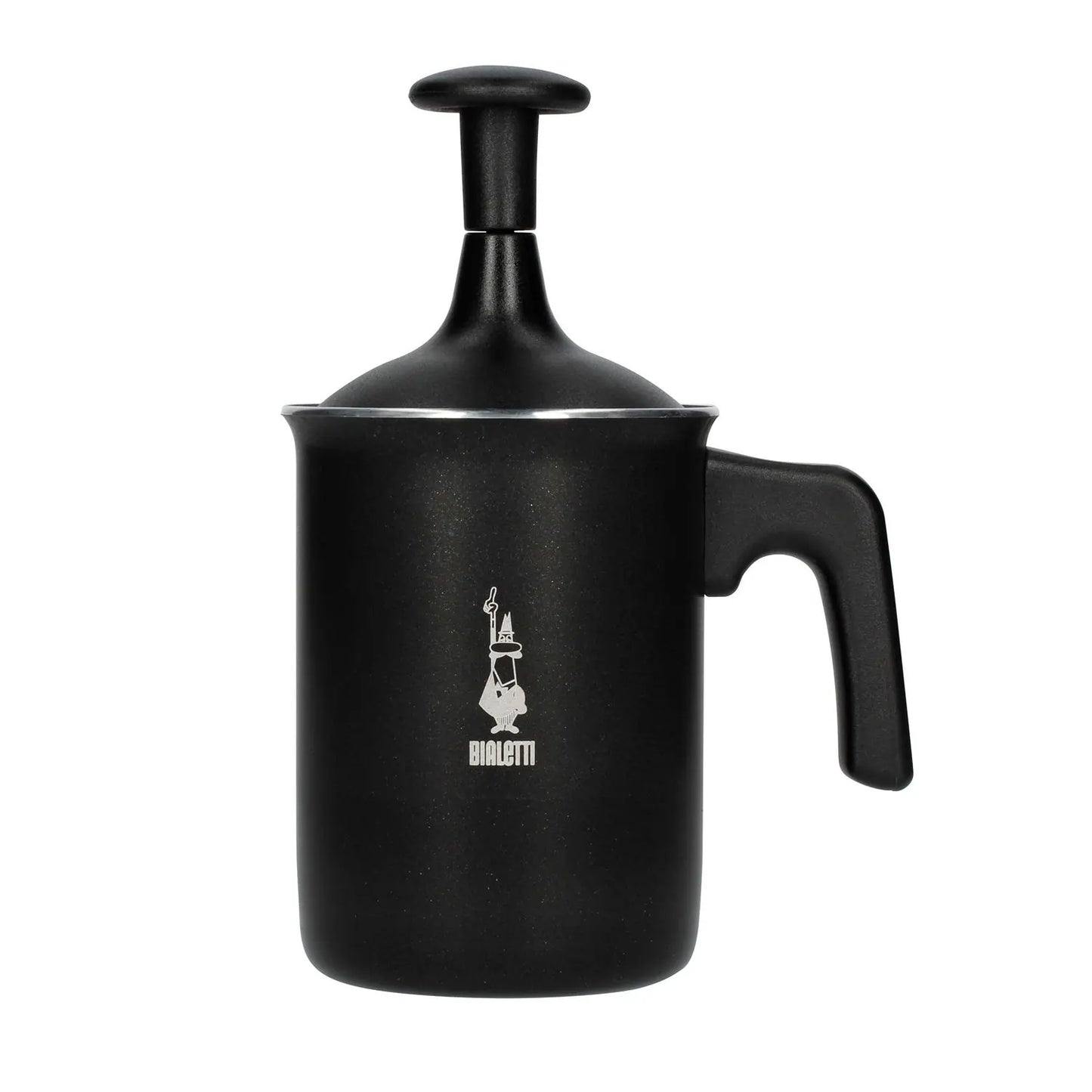  Bialetti Montalatte Tuttocrema – czarny ręczny spieniacz do mleka 160 ml do cappuccino i latte