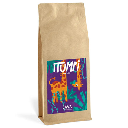 Packshot kawy specialty Tanzania Itumpi 1 kg od Java Coffee Roasters na białym tle