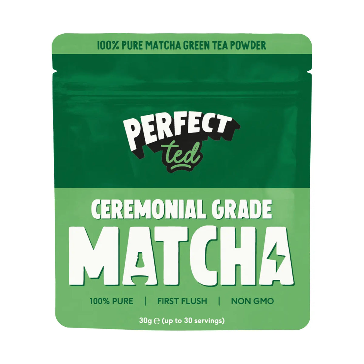 PerfectTed Matcha ceremonial grade 30g – 100% pure matcha green tea powder, first flush, opakowanie produktu