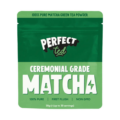 PerfectTed Matcha ceremonial grade 30g – 100% pure matcha green tea powder, first flush, opakowanie produktu