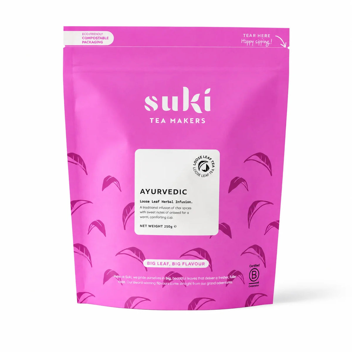 Suki Tea Ayurvedic 250 g – liściasta herbata ziołowa chai z przyprawami i anyżem
