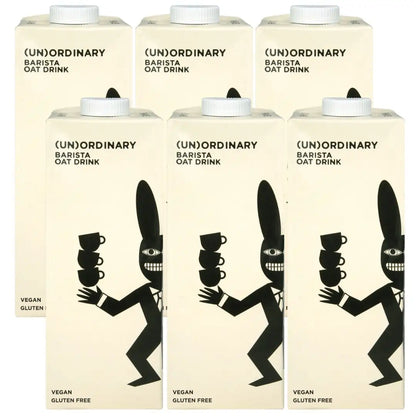 UNORDINARY Barista Oat Drink 6 × 1 L – roślinny napój owsiany do kawy, idealny do spieniania, latte, cappuccino i flat white. Oficjalny dystrybutor JAVA Coffee Polska.