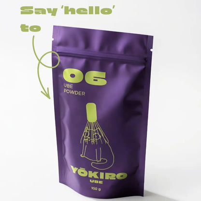 Yōkiro 06 Ube Powder 100 g – sproszkowany fioletowy pochrzyn (ube) w opakowaniu