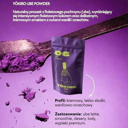 Yōkiro 06 Ube Powder 100 g – naturalny proszek z fioletowego pochrzynu do ube latte, smoothie, deserów i wypieków
