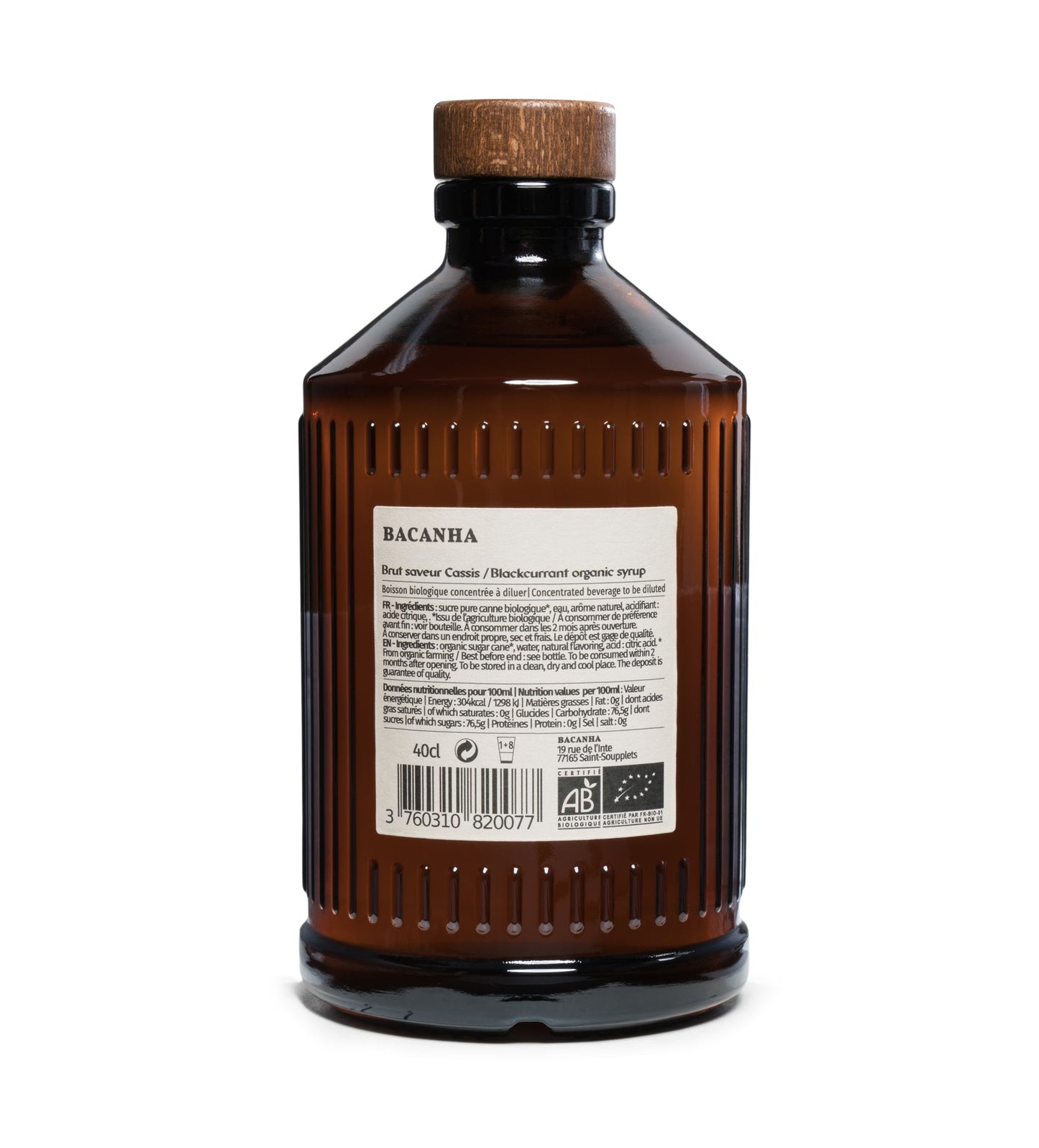 Syrop Bacanha o smaku czarnej porzeczki [ORGANIC]